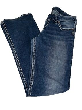 Silver Jeans Women’s Size W30/L35 Tuesday Bootcut Dark Wash Blue Denim #4024